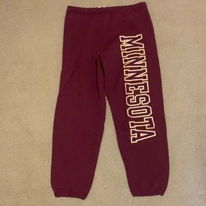University of Minnesota maroon Joggers